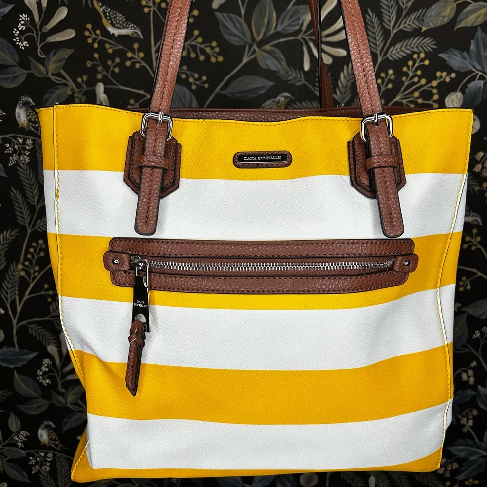 Dana Buchman Yellow & White Purse